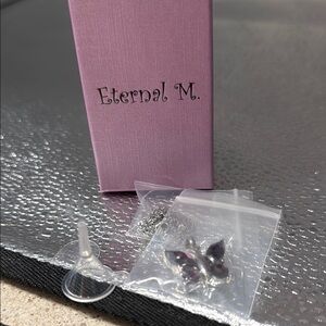 Eternal M. Purple Butterfly Urn Necklace